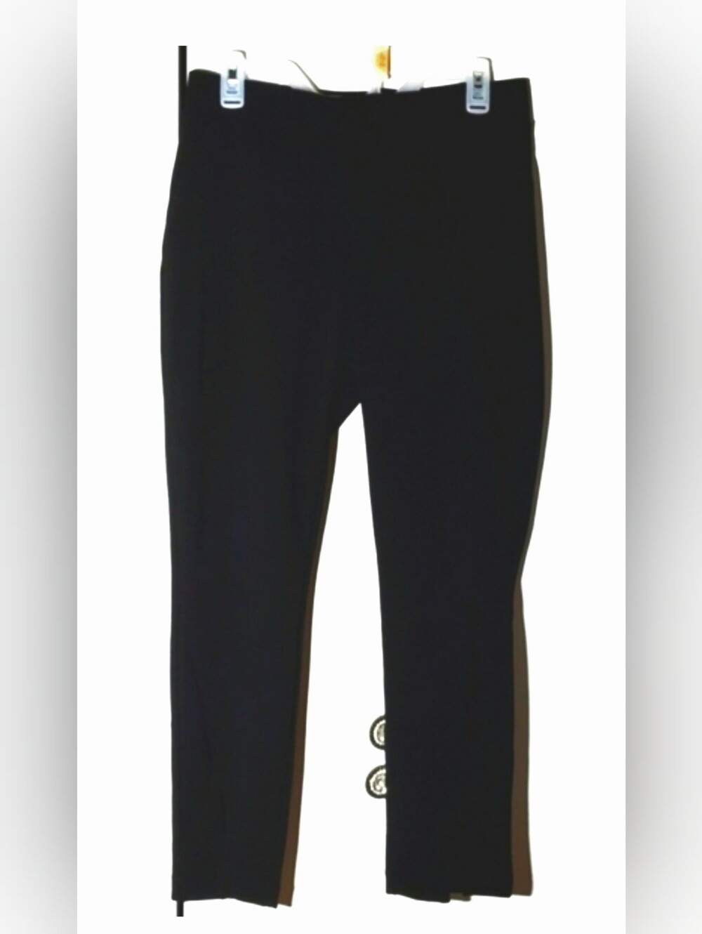 Vince Camuto| Black Front Slit Stretch Trouser Pants Neutral Mod Sz.Small